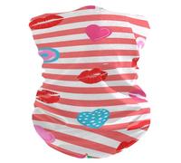 Rosso Bianco A Righe Cuore Labbro Estate Caldo/Freddo Tempo Polvere e Sporco Fascia testa fredda Ghetta Collo Traspirante Wristband Maschere per il viso per la Caccia Caccia Halloween maschera