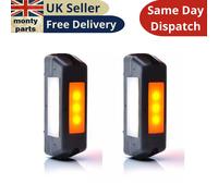 Rosso/Bianco/ Ambra Ece LED Neon 2x Anteriore Fianco Luci di Ingombro 12/