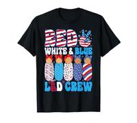 Rosso Bianco Blu L&D Crew Consegna Lavoro Infermiera 4 luglio Maglietta