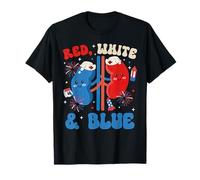 Rosso Bianco Blu Nefrologia Infermiera 4 Luglio Dialisi Rene Maglietta