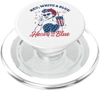 Rosso Bianco Blu Pesante sul Blu 4 luglio Femminista liberale PopSockets PopGrip per MagSafe