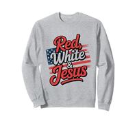 Rosso, Bianco E Gesù Cristiani Patriottici Felpa