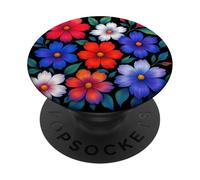 Rosso Blu Bianco Cosmo Motivo Floreale Forme Mania PopSockets PopGrip Adesivo