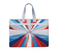 Rosso Blu Bianco Grigio Strisce Stampa Grande Capacità Canvas Tote File Bag Per Le Donne Uomini Documento Ufficio Viaggi Shopping