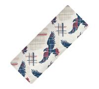 Rosso Blu Big Bird stampato sottile tappetino da yoga antiscivolo in gomma naturale antiscivolo, con copertura per borsa da yoga tapete para ejercicio 180,3 x 66 cm per le donne