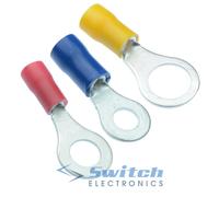 Rosso/Blu/Giallo Isolati Crimpare Anello Terminale Connettore Elettrico