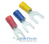 Rosso Blu Giallo Isolati Crimpare Forcella Terminale Elettrico Connettore