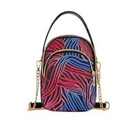 Rosso Blu Irregolare Astratto Texture alla moda borse a tracolla per le donne crossbody con multi tasche borse a mano per le madri