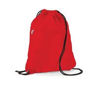 Rosso Blu o Nero Adulti Senior Gymsac Borsa Scarpe con Zip Tasca Laterale