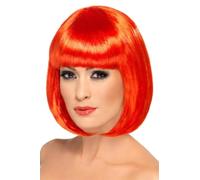 Rosso Bob Parrucca Donna 30.5cm Lungo Costume Partyrama Accessorio Costume