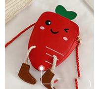 (Rosso) Borsa a tracolla per bambini, portatile, alla moda, a forma di ravanello, portamonete piccolo