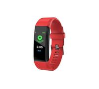 (Rosso)Braccialetti intelligenti Bluetooth Monitoraggio della frequenza cardiaca, della pressione sanguigna,