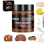 Rosso Bruno Chiaro Kit Riparazione Pelle,Ripara Pelle Divano Graffio,Smacchiatore Sedili Auto,Stucco per Pelle Rinnova Volante in Pelle,Tintura per Pelle Scarpe,Giacca,Sofa,Sedili Auto