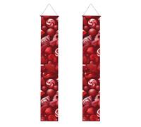 Rosso Candy Stampa Banner Decor Ambiente festivo Ogni Occasione Interno Esterno Porta Anteriore Portico Di Più