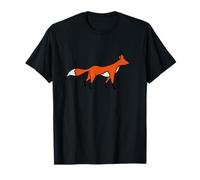Rosso Carino Volpe Foresta Animale Astuto Smart Wild Dog Cartoon Maglietta