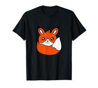 Rosso Carino Volpe Foresta Animale Astuto Smart Wild Dog Cartoon Maglietta