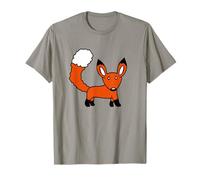 Rosso Carino Volpe Foresta Animale Astuto Smart Wild Dog Cartoon Maglietta