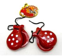 Rosso Castanuelas e magnete Frigorifero Torero spagnolo Castanuelas Spagnolo Magnete frigorifero 2 Coppie di castagne Spagna Souvenir Regalo