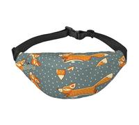 rosso con piccole volpi da uomo a tracolla alla moda per donna con tracolla regolabile