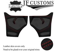 ROSSO CUCIRE PELLE 2X DAVANTI PORTA CARTE COPRIRE PER TRANSIT CUSTOM MK8 13-18