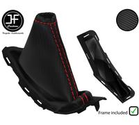 ROSSO CUCITURE CARBON VINILE CUFFIA FRENO MANO +TELAIO PER FORD FOCUS FL 08-11