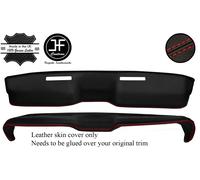 ROSSO CUCITURE SUPERIORE CRUSCOTTO COPERTURA PELLE PER FORD MUSTANG 1967-1968