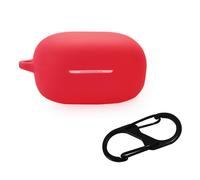 (Rosso) Custodia antiscivolo per cuffie QCY Melobuds ANC HT05, custodia lavabile