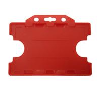 Rosso Doppio Lato Id Staffa Pass Porta Carta Paesaggio Distintivo Plastica PVC