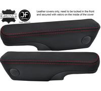 Rosso Doppio Punto 2X Sedile Bracciolo Pelle Cover Per Ford Transit MK6