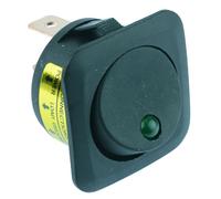 Rosso Dot Illuminato Flangiato Circolare Interruttore a Bilanciere Spst 12V