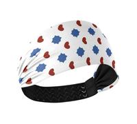Rosso e Blu Amore 4 luglio Giorno dell'Indipendenza no slip donne fasce moda elastico fascia per il sudore per basket Ciclismo Atletica Sport Atletica Sport Atletica