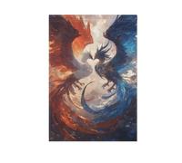 Rosso e Blu Ghiaccio e Fuoco Phoenix bandiere all'aperto & banner felice anno nuovo banner per Yard decorazione 28x40 double sided