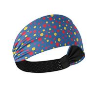 Rosso e Giallo Cartoon Cute Dots no slip stretch fasce per le donne Elastiche Tennis Sweatbands per Calcio Yoga Calcio vendas para el pelo mujer