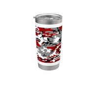 Rosso e Grigio Mimetico, Militare, Esercito Bicchiere termico in acciaio inox doppia parete