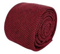 Rosso e Nero Canino Quadri Cravatta da Uomo Da Frederick Thomas