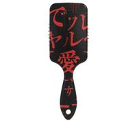 Rosso e Nero Gotico Y2k Testo delicato spazzola per capelli soffiato cuoio capelluto massaggiatore spazzola per la crescita dei capelli con manico ergonomico cepillo para pelo rizado