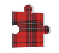 Rosso e Nero Plaid Stampa Acrilico Regali Decor Home Segni Matrimoni Memoriali Scrivanie Ufficio Cuore Personalizzato
