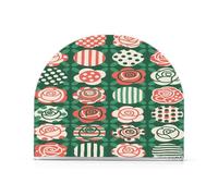 Rosso e Verde Polka Dot Rose Fiori Acrilico carino portatovaglioli per tavolo, cucina autoportante portatovaglioli per carta decorazione domestica per picnic Bar Rustico