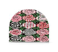 Rosso e verde Polka Dot Rose Flowers Acrilico moderno portatovaglioli per tavolo, cucina freestanding tavolo tovagliolo dispenser arredamento casa per picnic bar rustico