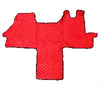 Rosso Eco Pelle Tappetini per Boxer 2 Jumper 2 Ducato 3 2006-2014 Righthdrive