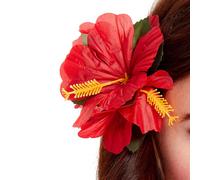 Rosso Fiore Hawaiano Capelli Clip Costume Adulti