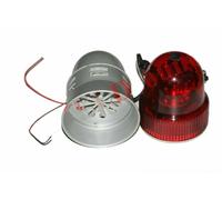 Rosso Flash Girevole Signal Warning Luce Con Sirena Warning Corno 12 Volt