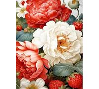 Rosso Floreale Puzzle di 500 Pezzi per Adulti, Alta Qualità puzzle adulti, Puzzles Classico Relax Giochi, Regalo Perfetto