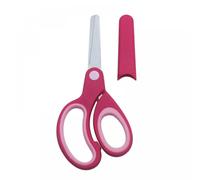 (Rosso) Forbici di sicurezza per bambini, forbici per mancini, forbici da allenamento per mancini, forbici per lavori artigianali, per stude