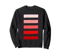Rosso Grunge Sfumature Strisce Grafica Rossa Felpa