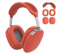 (Rosso)Guaine protettive per cuffie wireless con materiali antigraffio, copriauricolari e fascia per