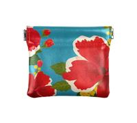 Rosso Hawaiano Estate Fiori Moda Cuoio DELL'UNITÀ di elaborazione Piccolo Portamonete Comodo Card Key Organizer per gli Uomini Donne Viaggio monedero Chico para mon