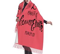 Rosso Il Mio Aiuto Viene Dal Signore Versetto Dei Salmi Versetto Ispiratore Sciarpa Di Seta Scialle Invernale Sciarpe Scialle Moda Sciarpa Con Nappe Classiche Scialle