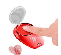 Rosso Impermeabile Con Cordino, Inchiostro Per Impronte Digitali Portatile | Strumento Di Identificazione Professionale E Sicurezza Notaio | Pratico E Compatto Per Stampe