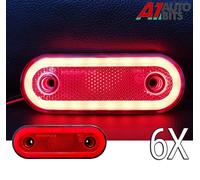 Rosso Lato 20 LED Posteriore Evidenziatore Luci Ovale X6 12V 24V Neon Trailer